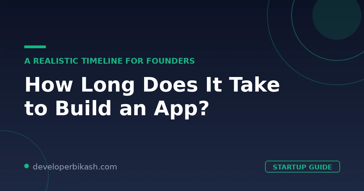 How long does it take to build an app — a realistic timeline for founders