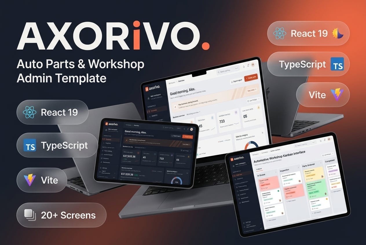 Axorivo official template promotional preview