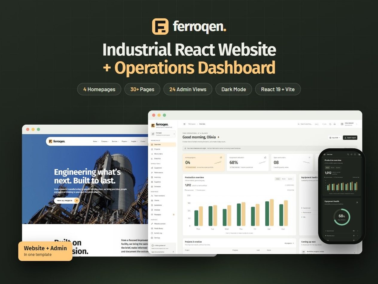 Ferroqen official template promotional preview