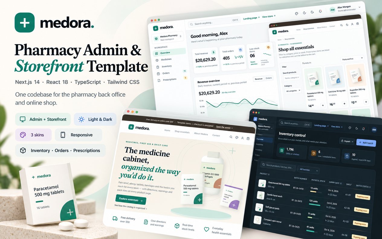 Medora official template promotional preview