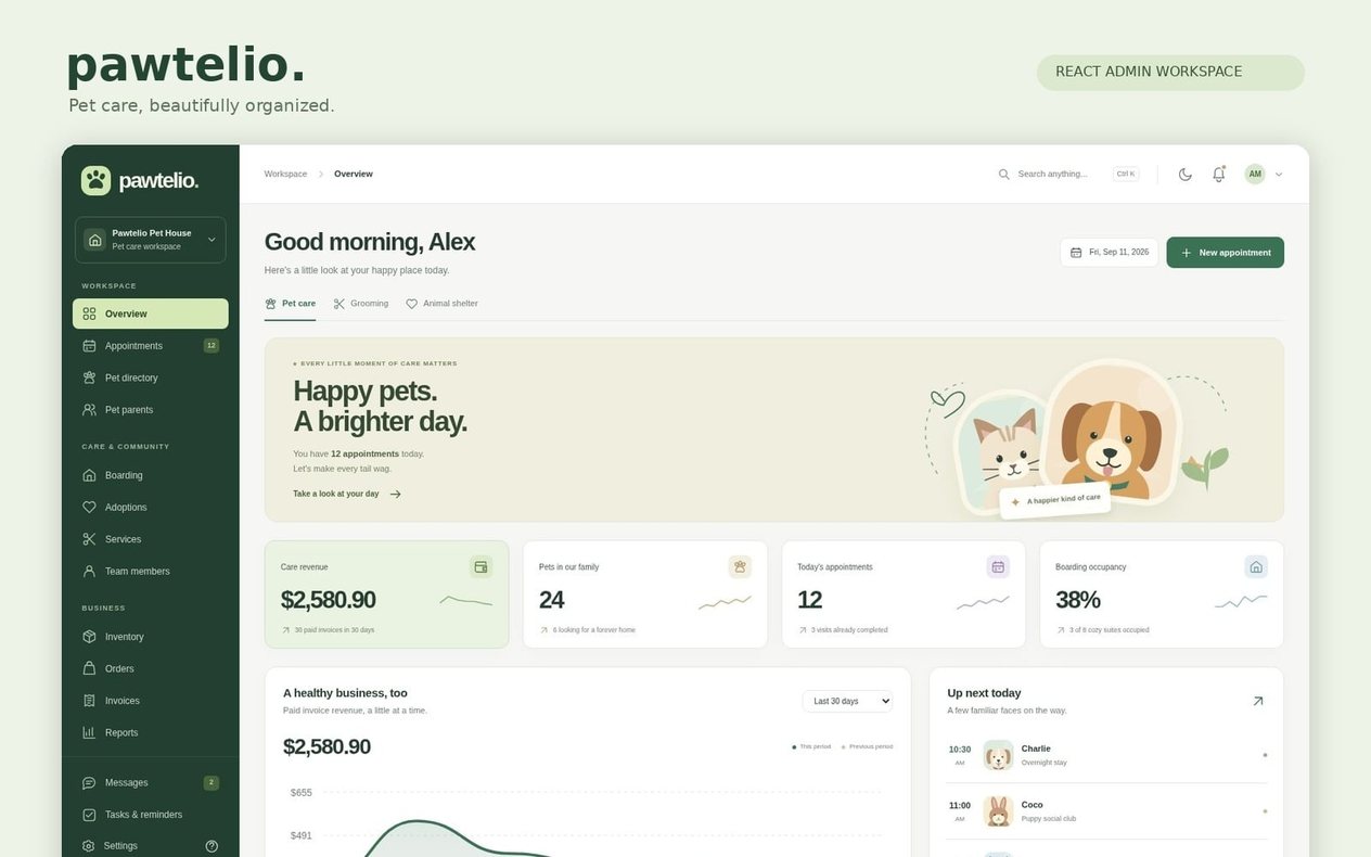 Pawtelio official template promotional preview