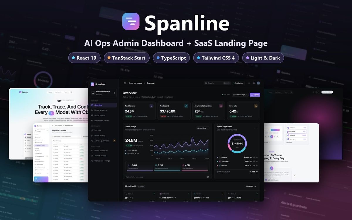 Spanline official template promotional preview